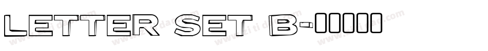 Letter Set B字体转换